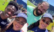 Mãe de Endrick 'tieta' jogadores da seleção em dia de treino