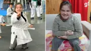Menina sem pernas se destaca no karatê no RS: 'alegria e diversão'
