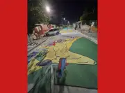 Moradores do Acre pintam ruas para a Copa do Mundo 2026