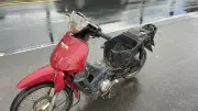 Moto sem retrovisores ou banco e pneus carecas é flagrada em SC