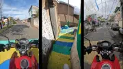 Motoboy viraliza ao mostrar ruas enfeitadas para a Copa em Juiz de Fora