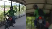 Motociclista ameaça quebrar câmera de TV após ser filmado em passarela