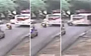 Motociclista de 21 anos fica ferido após colidir com ônibus em Ribeirão Preto