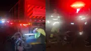 Motociclista embriagado bate em caminhão parado e fica ferido no PI