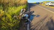 Motociclista ferido em batida frontal após ultrapassagem proibida