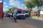 Motociclista fica gravemente ferido após invadir preferencial em Boa Vista