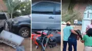 Motorista bêbado invade festa religiosa e atropela três fiéis em Santa Teresa