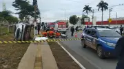 Mulher morre atropelada em engavetamento na Avenida da FEB em Várzea Grande