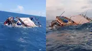 Naufrágio de barco de pesca em Itarema; tripulantes são resgatados