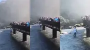 Novas imagens mostram turista que pulou nas Cataratas do Iguaçu para pegar celular