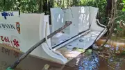 Parte de ambulancha do Samu furtada é encontrada no Amazonas