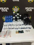 Polícia apreende 100 frascos de medicamentos para emagrecimento em Volta Redonda