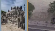 Prefeitura do Rio demole novamente castelo de areia na Praia do Pepê