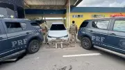PRF apreende 100 kg de maconha e prende homem em Macaíba