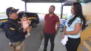 PRF salva bebê de 4 meses engasgada em Petrolina com manobra de desengasgo