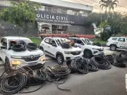 Quadrilha é presa com 2 toneladas de cabos furtados em São Sebastião