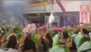 Rainha de quadrilha cai de grua durante apresentação no Recife