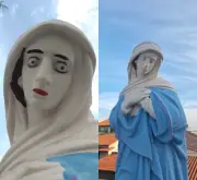 Restauração falha de imagens sacras vira piada em MG