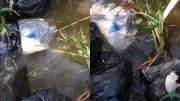 Ribeirinhos denunciam descarte de lixo hospitalar no rio Tapará em Santarém