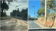 Sorocaba asfalta bairro com postes no meio da rua e causa acidentes