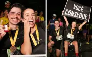 Tetraplégica cinco vezes recebe pedido de casamento na Maratona do Rio