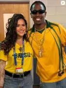Travis Scott torce pelo Brasil na Copa e vibra com gol de Vini Jr