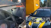Três fuzis em fundo falso de carro e motorista preso no Sul do Piauí