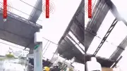 Ventania arranca teto de posto em São Luís durante chuva intensa