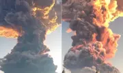 Vulcão Lewotobi na Indonésia entra em erupção com nuvem de 1,5 km