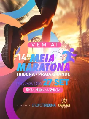 14ª Meia Maratona Tribuna Praia Grande: inscrições abertas