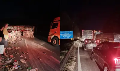 Acidente com carreta na Serra das Araras provoca horas de congestionamento