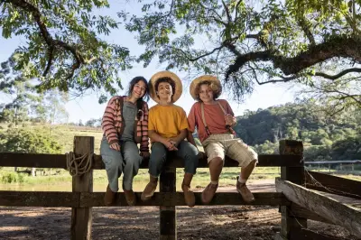 Bastidores de Chico Bento 2: Anna Julia, Isaac e Pedro Dantas