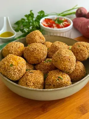 Bolinho de batata doce nutritivo na airfryer: receita de nutricionista