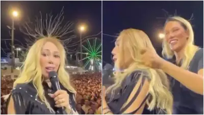 Cabelo de Taty Girl arrepiado durante show no Ceará viraliza