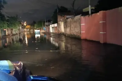 Chuva intensa causa alagamentos e queda de árvore em Foz do Iguaçu