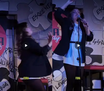 Comediante Fernanda Arantes é agredida com cadeirada em Florianópolis