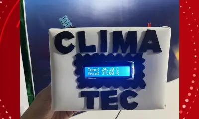 Estudantes criam Climatec com caixa de papelão para monitorar ar na BA