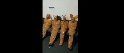 É #FAKE que vídeo de pessoas com fita adesiva mostre ladrões pegos por justiceiro