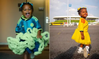 Filha de Jhon Arias viraliza com looks personalizados para jogos da Colômbia