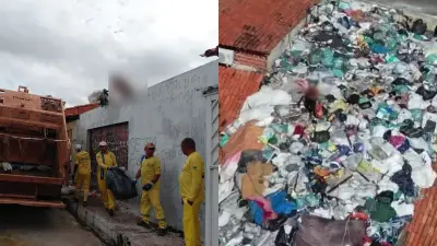 Força-tarefa retira mais de 7 toneladas de lixo de imóveis em Teresina