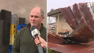 Granizo e vento destelham mais de 100 casas e deixam 400 desalojados no RS