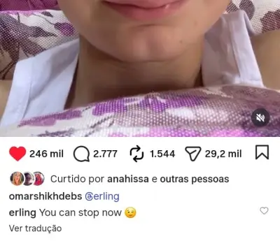 Haaland aprova meme com Vini Jr e vira febre em comentários no Instagram