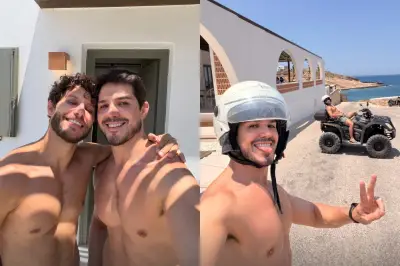 Igor Cosso e Heron Leal curtem lua de mel na Grécia após casamento