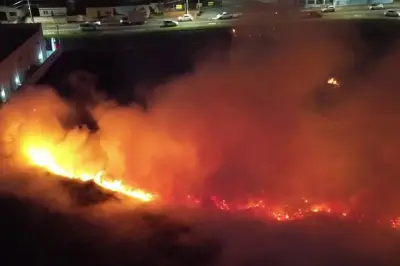 Incêndio de grandes proporções atinge mata em Hortolândia