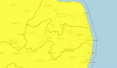 Inmet renova alerta amarelo de vendaval para toda a Paraíba