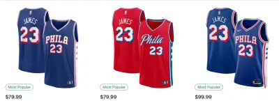 LeBron James quebra recorde de vendas de camisas ao chegar aos 76ers