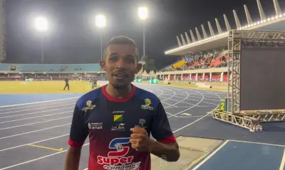 Mateus Silva celebra estreia no Troféu Brasil de Atletismo em São Paulo