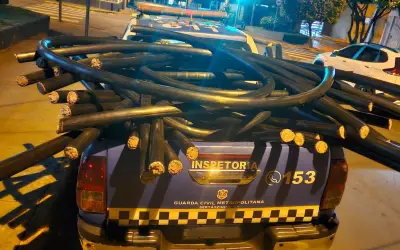 Preso com 500 kg de fios de cobre furtados em Sertãozinho