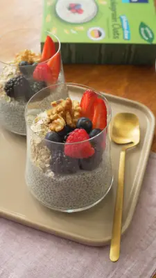 Pudim de chia com frutas vermelhas: receita fácil e nutritiva