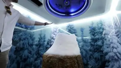 Quartos de neve: o luxo extremo de ter inverno dentro de casa